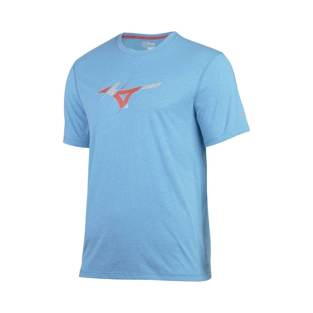 Mens Mizuno Inspire Graphic T-Shirts Blue Philippines (HZPWAU803)